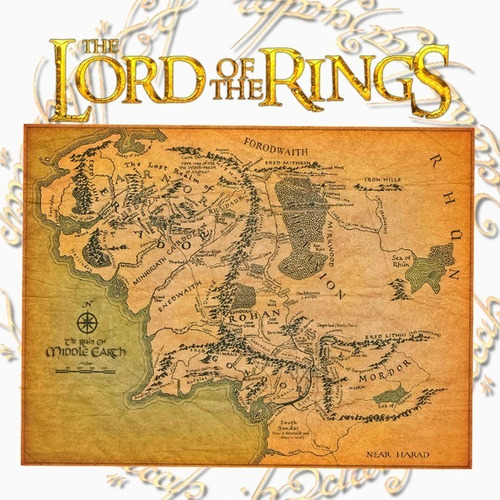 Mapa Tierra Media Sr Anillos Lord Of The Ring Lotr 03