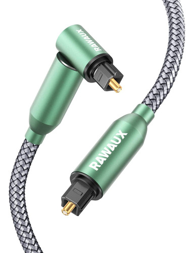 Rawaux Cable De Audio Óptico De 90 Grados Cable Óptico De Au