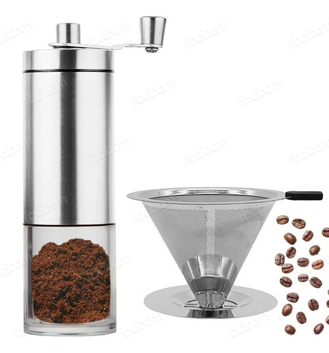 Fresh Coffee Kit Coffee Grinder And Filter Strainer In