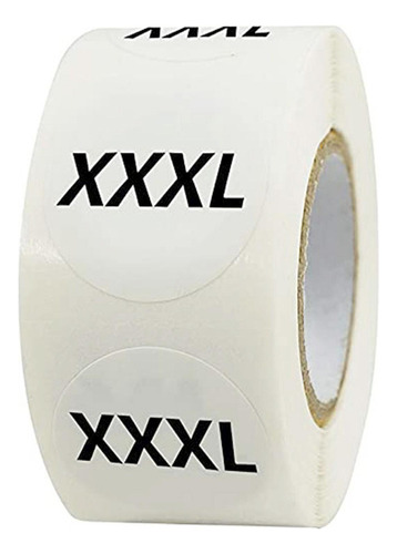 7 Rollos/3500x Papel Redondo Ropa Tamaño Etiquetas