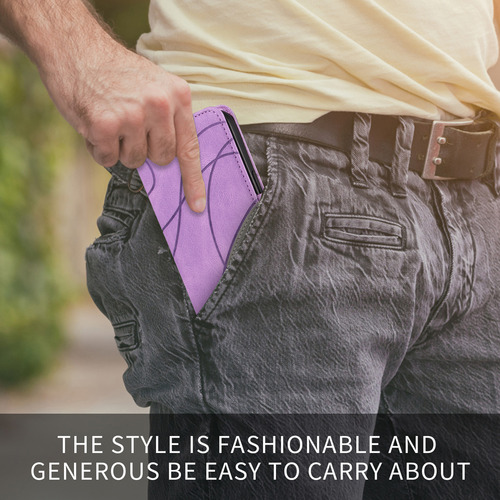 Funda Para Oppo Reno Series De Piel Sintética De Alta Calidad, Funda Protectora Tipo Cartera Con Ranura Para Tarjetas, Soporte, Etc., Color Morado