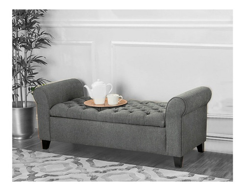 Diván Cibrina Suede Gris Pieza Sala Sofa Sillon Plaza