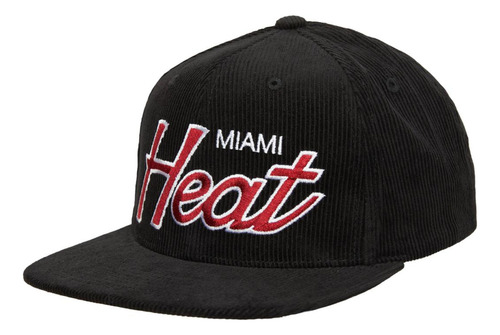 Gorra Mitchell & Ness Miami Heat Cord Script Basquetbol Nba