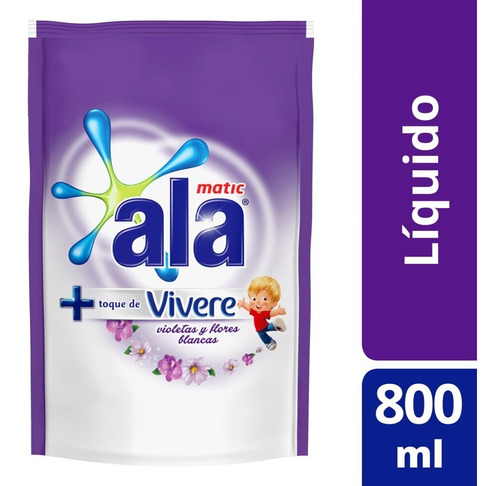 Jabon Liquido Ala Vivere - Violetas Y Flores Blancas 800 Ml