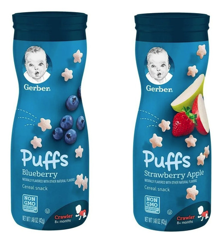 Botana Para Bebé Puffs Gerber 4 De 42gr