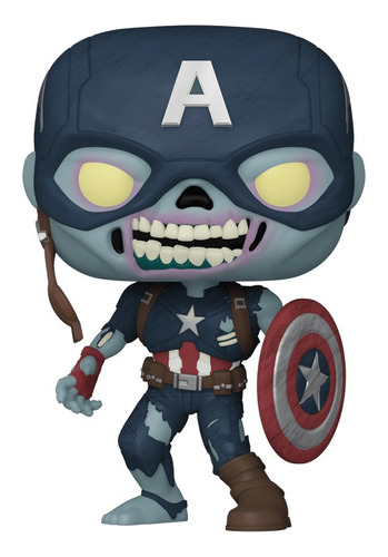 Figura De Accion Del Capitan America Zombie  De Marvel Funko Pop
