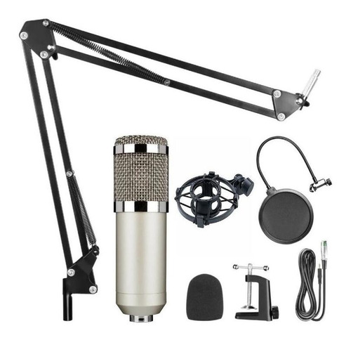 Microfono Genki Bm800 Condenser Usb Kit Brazo Araña Antipop