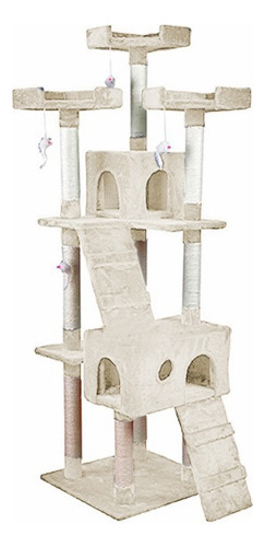 Rascador Casa De Gato Beige Modelo Cat608sa-v