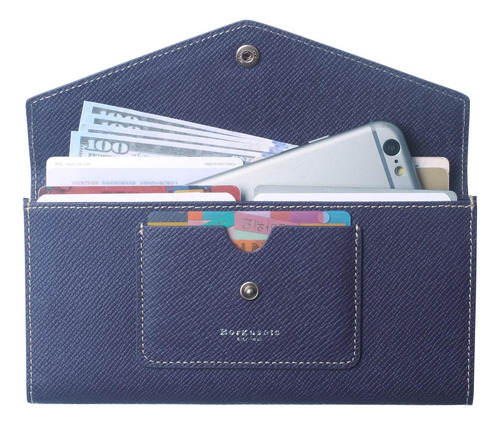 Borgasets Cartera Para Mujer De Piel Rfid Ultrafina, Cartera