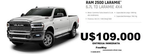Ram 2500 Laramie Aut 4x4 Linea Nueva 0km 2021