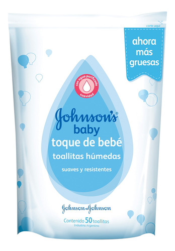 Toallitas húmedas Johnson's Baby Toque de Bebé 50 u