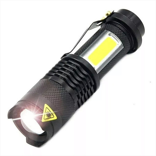 Pack Mini Linterna Potente Zoom Con Led Cree Xp-e Y Cob Led