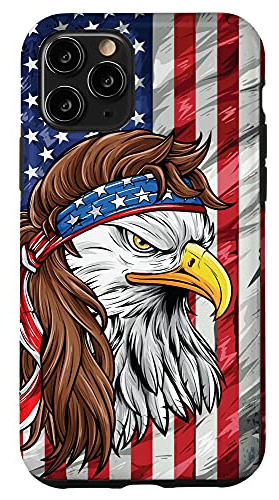 Funda Para iPhone 11 Pro 4th Of July Eagle Mullet Murica Ame