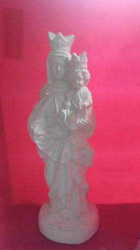 Virgen San Nicolas 32 Cm  De Yeso Para Pintar