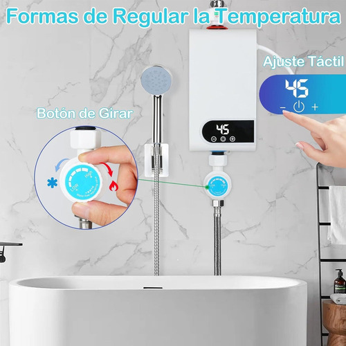Calentador De Agua Instantáneo Eléctrico Táctil De Ajuste