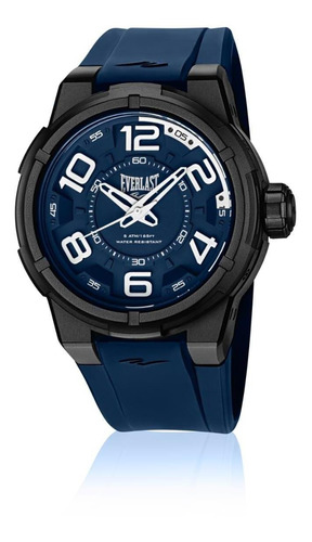 Relógio Masculino Everlast Esporte E692 48mm Silicone Azul