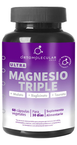 Ultra Magnesio Triple Malato Bisglicinato Taurato Ortomolec