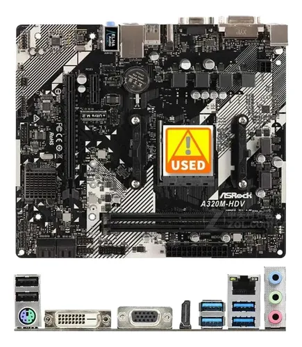 Placa Madre Asrock A320m-hdv R4.0 Amd Am4 Ddr4 Nvme M.2 Qqqq
