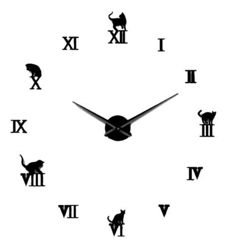 Reloj De Pared 3d Grande Para Bricolaje, Moderno, Sin Marco,