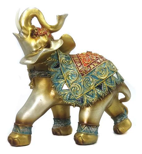 Elefante Resina Indiano Estátua Sabedoria Sorte Top