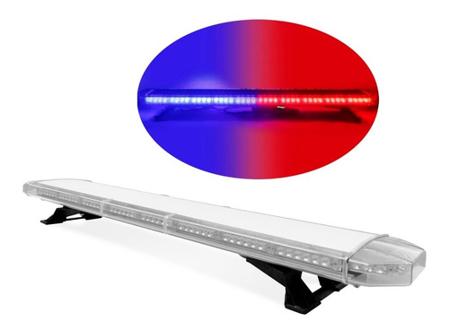 Baliza Led Barra Auto Rojo Azul Emergencia 120cm 12v/24v