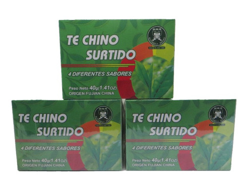 Pack 3 Té Chino Surtido Butterfly Brand 60 Bolsitas En Total