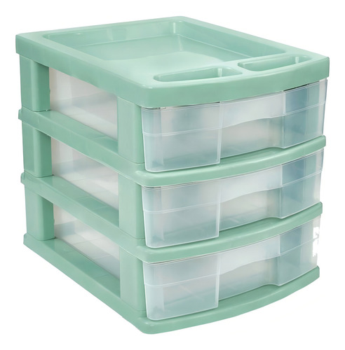Gaveteiro Usual Plastic Gaveteiro Pequeno Cor Verde