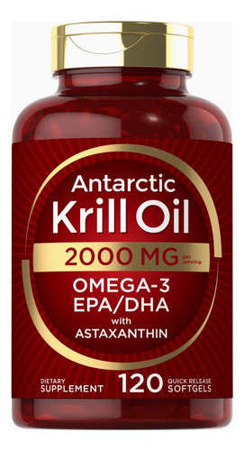 Krill Oil 2000mg+omega 3 120cap - Unidad a $129000