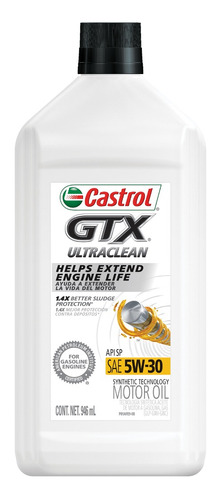 Aceite Motor Castrol Gtx Ultraclean 5w30 Sp - 1 Cuarto