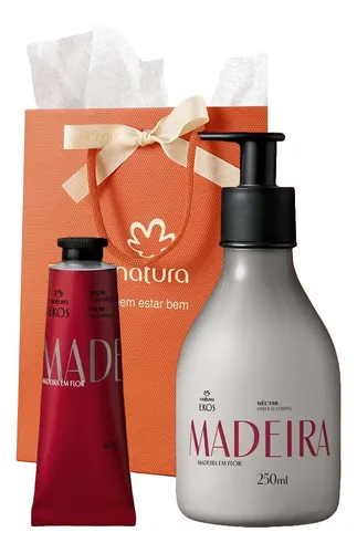 Presente Natura Ekos Madeira Em Flor: Creme Corpo + Mãos Madeira Em Flor