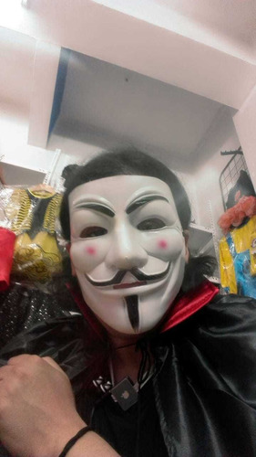 Disfraz De Anonymous Con Capa Adultos Halloween.