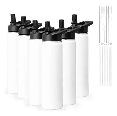 Paquete De 6 Botellas De Agua De Sublimación En Blanco, Bote