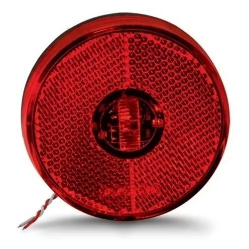Lanterna Redonda Led Vermelha Fina - Uso Universal