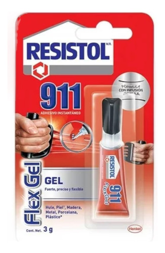 Resistol 911 Flex Gel 3gr Pegamento Adhesivo Gel Instantáneo