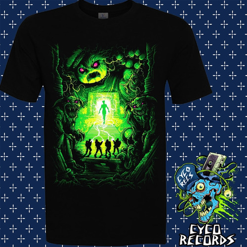 Imagen 1 de 3 de Ghostbusters Verde - Peliculas De Culto - Polera- Cyco Recor