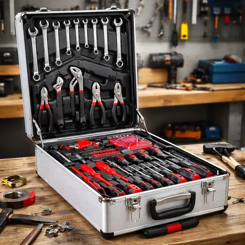 Jogo Kit Ferramentas Manuais Com Maleta Alumínio 187 Pçs | Frete
