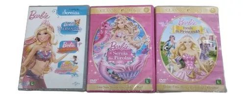 Coleção Barbie Sereias - Box com 4 DVDs - Novo Lacrado