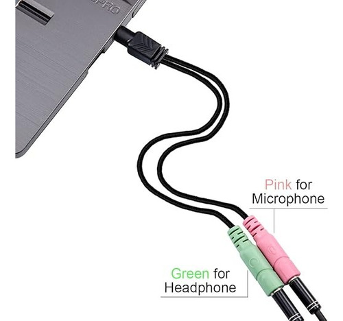 3 Pzas Adaptador 3.5mm Audio Y Microfono