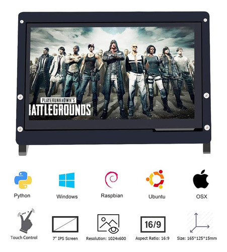 Dorhea Para Raspberry Pi 7 Monitor De Pantalla Táctil Módulo