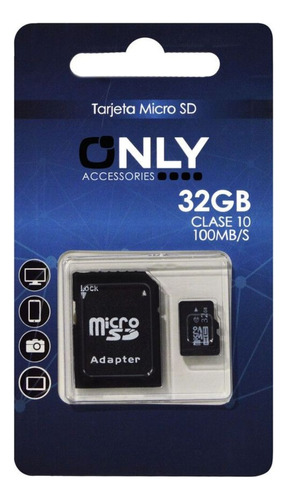 Tarjeta De Memoria Micro Sd Only 32gb + Adaptador 