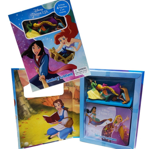 Libro De Cuentos Y Aventuras Princesas C/4 Mini Figuras