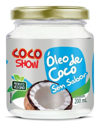 Óleo De Coco Sem Sabor 200ml Coco Show