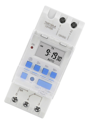 Q Temporizador Programable Semanal, 12 V Dc, 16 A, Pantalla