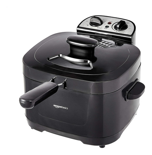 Freidora Electrica Amazon Basics De 2 Litros, Negra
