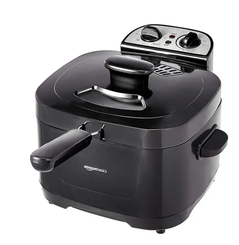 Freidora Electrica Amazon Basics De 2 Litros, Negra