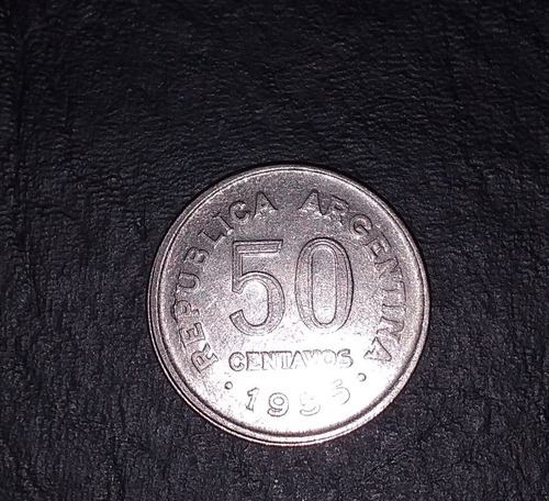 Moneda Argentina 50 Centavos - 1955 - San Martín S/c (Usado)