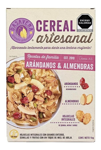Cereal Artesanal Arándanos & Almendras Dasavena 1 Kg