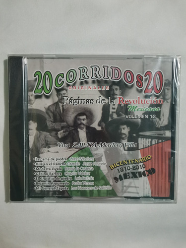 20 Corridos Originales De La Revolución Mexicana Vol.12 Cd 