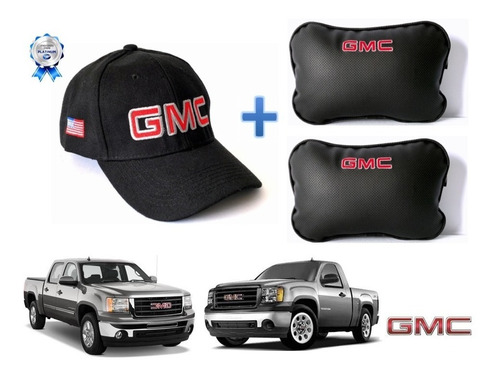 Gorra Bordada + Par Cojines Asiento Gmc Sierra 2007 A 2013