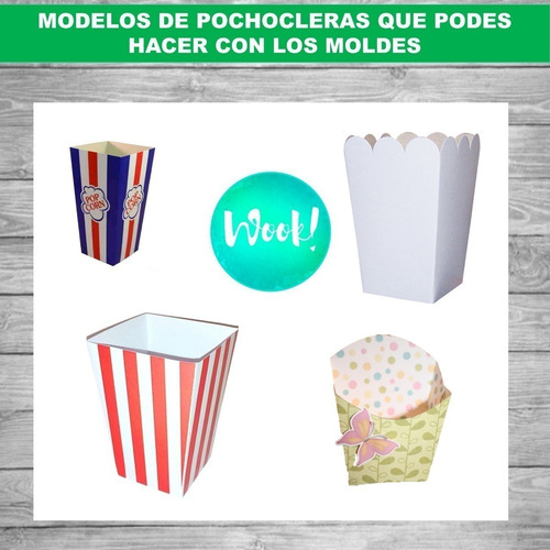 Kit X 4 Moldes Png Cajas Pochcocleras Editables Imprimibles